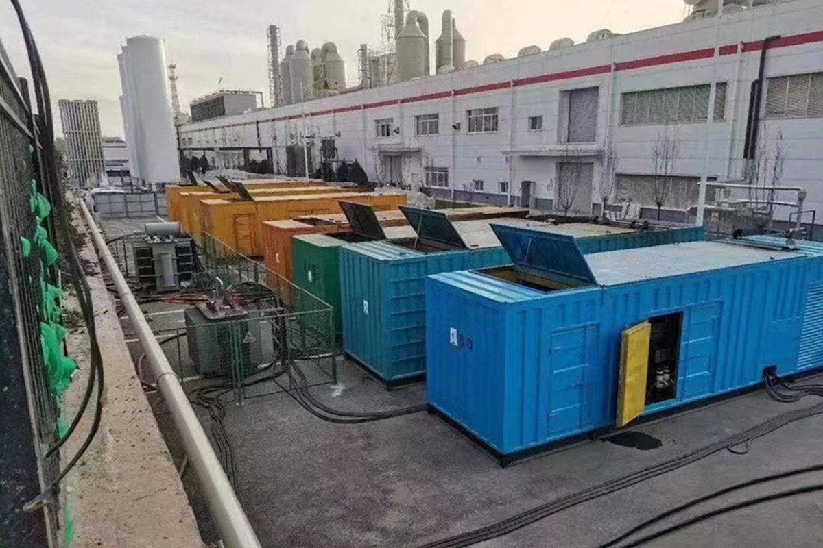 普兰店发电机租赁施工现场